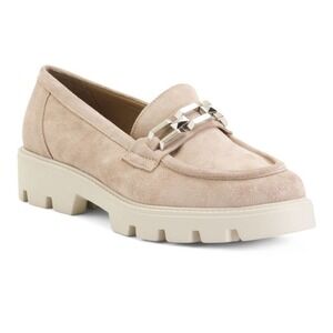 GEMS Chain Chunky Sole Suede Leather Flats